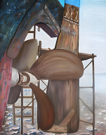 Επισκευή, Ελαιογραφία 100x70